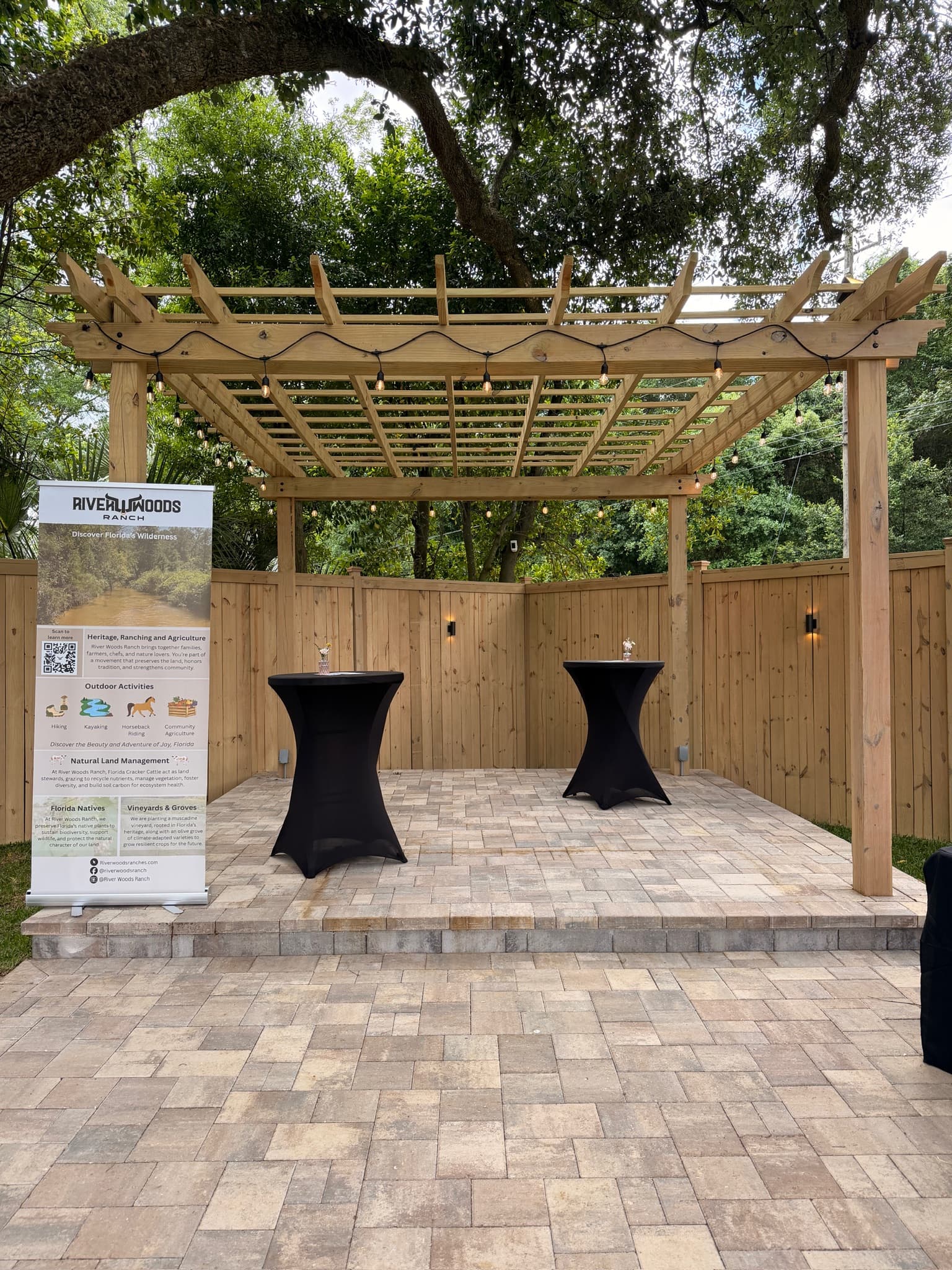 The pergola at the RWR Gardens